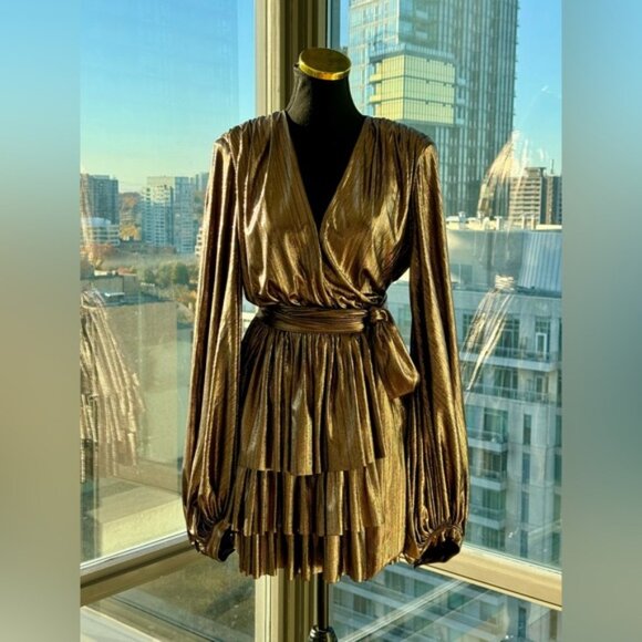 🆕 BRONX & BANCO 🧿 NWOT Bellerose Ruffled Mini Dress, Sz L / US 8 - Picture 11 of 16